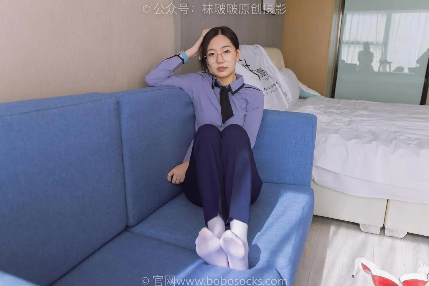 [BoBoSocks袜啵啵]NO.178 小甜豆-高跟鞋、厚白丝、ol风裤里丝 [140P]插图7